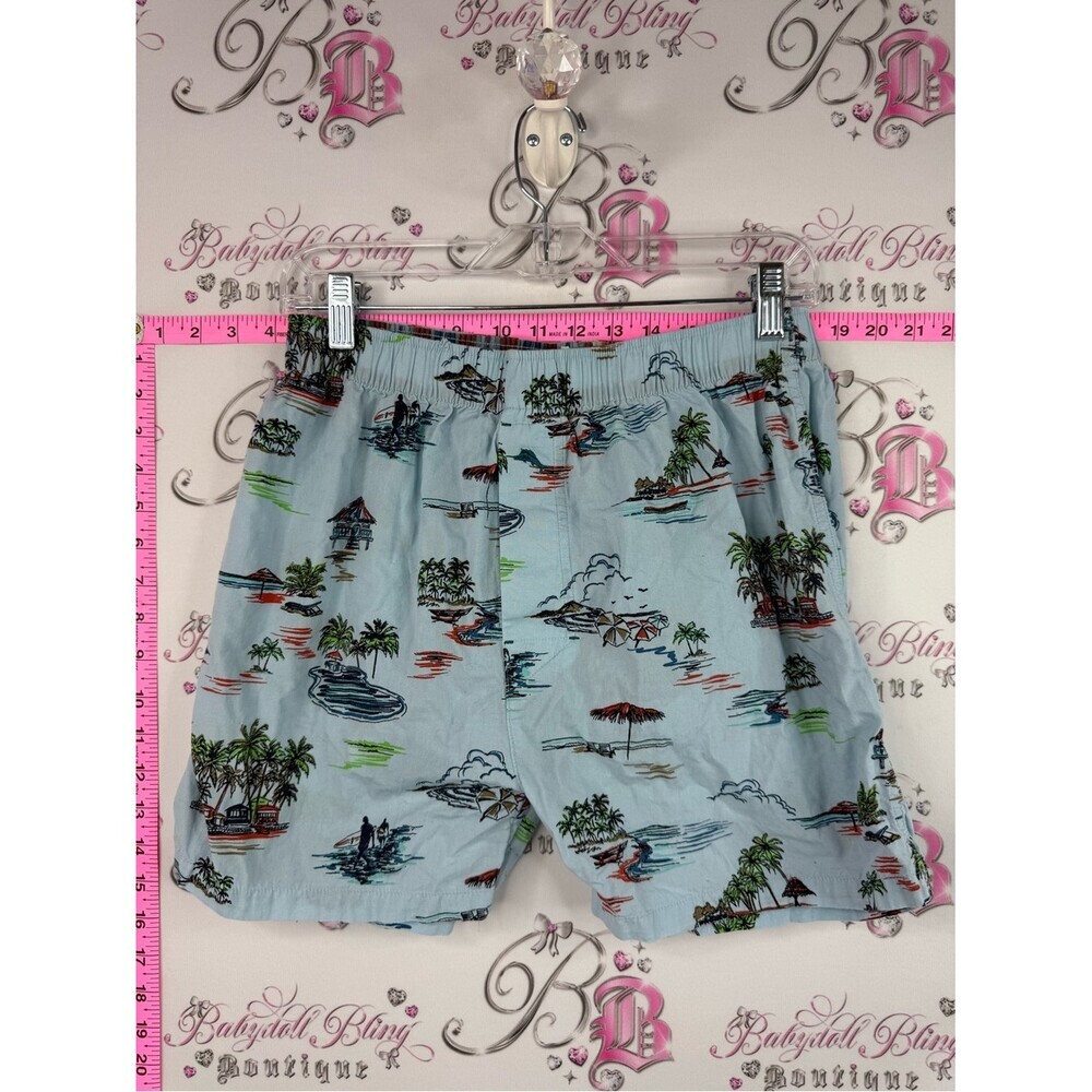 Tommy Bahama shorts Light Blue Tropical Print palm trees beach Athletic Shorts